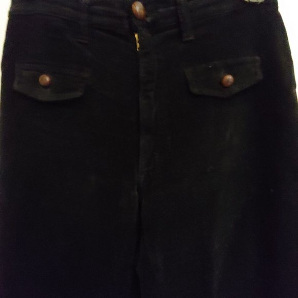 Blumarine Black Velvet Control High Waist Straight skinny Pants 38T - Picture 5 of 15